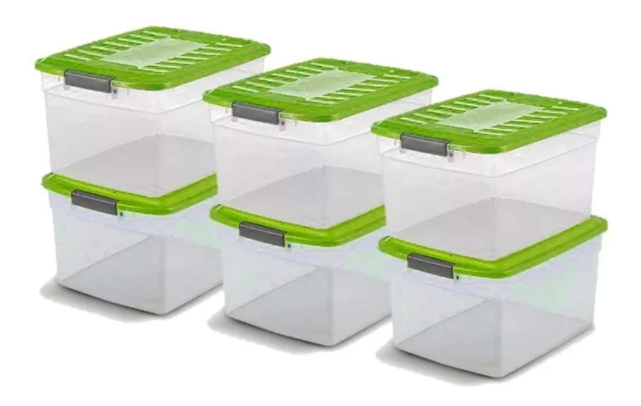 Cajas Organizadoras Plasticas Colbox 15lts X 6 U. Colombraro