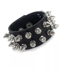 Pulseira Bracelete Com Spikes Tachas Punk Metal Rock Gótico