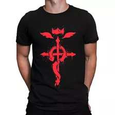 Camiseta Fullmetal Alchemist Edward Elric Anime 100% Algodão