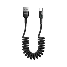 Cable Usb A - Tipo C Retráctil Espiral Carga Rápida 1.8m