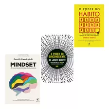 Kit Livros Mindset + O Poder Do Subconsciente + O Poder Do Habito