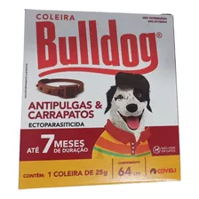 Kit C/05 - Coleira Bulldog Anti Pulgas Carrapatos Caes 25g 