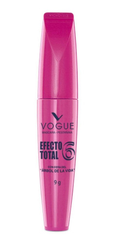 Máscara De Pestañas Vogue Efecto Total 6 Waterproof 9g Color Negro