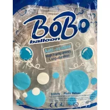 50 Balão Bubble Bobo Transparente Pacote Azul 18 Polegadas