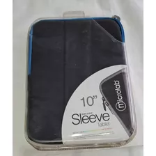 Funda Tablet Protec Microlab Black Sleeve Negro Ribete Azul