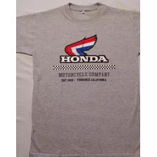 Remera Honda Vintage Gris