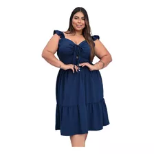 Vestido Mid Feminino Plus Size Moda Evangélica Veste 48 /54