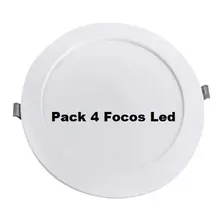 Pack 4 Foco Redondo Embutido Luz Led De 24w. 6.500k