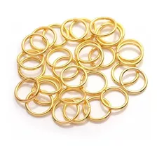 Argola Metal P/ Bijuterias - Dourado - 8mm - Aprox. 360 Pçs