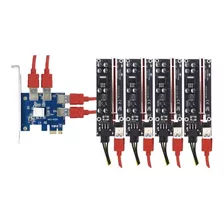 Placa Multiplicador Pci-e + 4 Riser Mineração