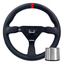 Volante Esportivo Lotse Gt330 Couro Tarja Vermelha + Brinde