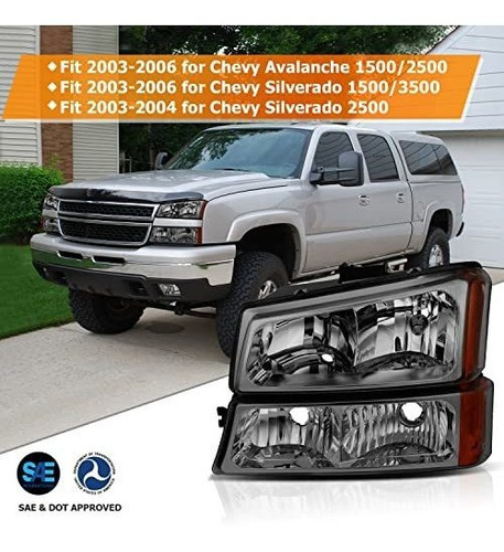 Lbrst Conjunto De Faros Delanteros Para Chevrolet Avalanche  Foto 2