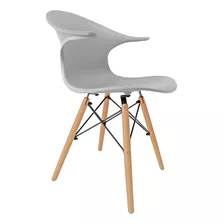 Cadeira Charles Eames New Wood Design Pelegrin Pw-079 Cinza