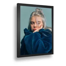 Quadro Decorativo Poster Billie Eilish Moldura E Vidro A3