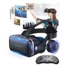 Óculos De Realidade Virtual 3d Vr Com Fone De Ouvido E Gamep