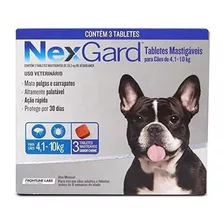 Antipulgas E Carrapatos Nexgard Para Cães De 4,1 A 10kg