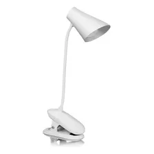 Luminaria De Mesa Articulavel Abajur Led Recarregavel Estudo Cor Da Cúpula Branco Cor Da Estrutura Branco