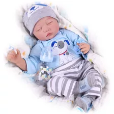 Bebé Reborn Real Niño 56cm. Cuerpo Suave Pesado Y Articulado