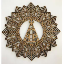 Quadro Mandala Nossa Senhora Aparecida Mdf 15x15