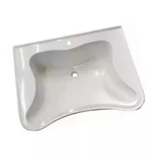 Pileta Lavatorio Baño Discapacitado Marmolina Blanca 65x47