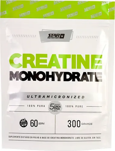 Imagen 2 de Creatina Monohidratada Star Nutrition 300 Gr - Doypack Sin Sabor