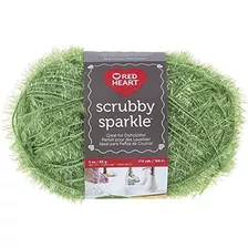 Red Heart Scrubby Sparkle E851.8690 Hilo, Aguacate