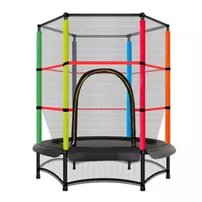 Cama Elástica Con Red De Seguridad Para Niños 1,4 Mts Negro