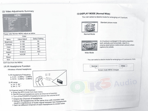 Pantalla Monitor D 7 Tft Lcd Control 2 Canales Nesa Nrm-7030 Foto 8