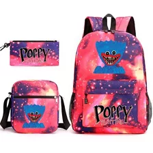 Mochila 3 En 1 Huggy Wuggy Poppy Playtime Para Estudiantes