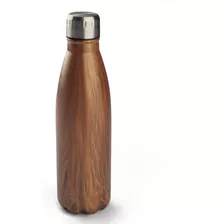 Garrafa Aço Inoxidável 750ml Wood Fashion Estilo Madeira