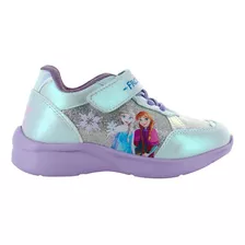 Frozen Tenis Diseño Casual Disney Elsa Y Anna Plata Niña 826