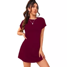 Vestido Mujer Casual Tipo Bluson Corto Maga Corta Comodo