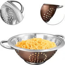 Escorredor De Massa Macarrão Aço Inox Utensílios De Cozinha