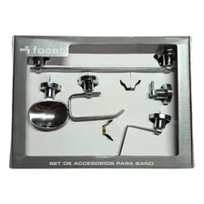 Kit Accesorios Para Baño De Bronce Cromado 5 Piezas