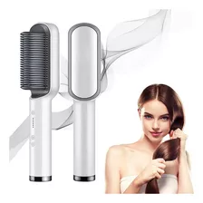 Escova Alisadora Modeladora De Cabelo Elétrica Branco, Cinza 110v/220v