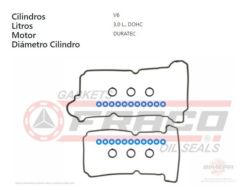 Empaques Tapa Punterias Mercury Sable 2001-2005 3.0 Duratec Foto 7