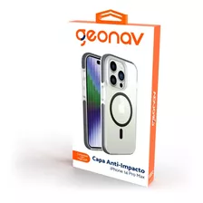 Capa Para iPhone 14 Pro Max Anti-impacto Com Magsafe Geonav Cor Transparente