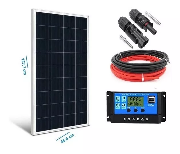 Kit Painel Placa Controlador Solar Fotovoltaica 150w Watts