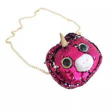 Mini Bolso Lentejuelas Reversibles Animalitos Kawaii Cosmeti