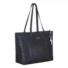 Cartera Trendy Tote Bag Eco Cuero Cierre Mujer Grande Moda