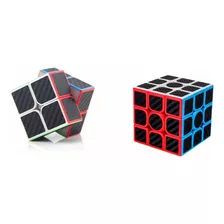 Set De Cubos Rubick Moyu Meilong 2x2 Y 3x3 Fibra De Carbono 