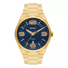 Relógio Orient Masculino Dourado Grande Original Cor Do Fundo Preto