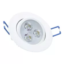 Kit 5 Spot Led 3w Redondo Branco Quente Amarelado