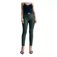 Pantalon Vestir Mujer Bengalina Elastizado Tiro Alto Chupin