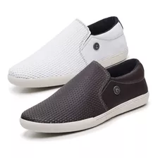 Kit 2 Tênis Masculino Slip On Mule Rio Casual