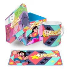 Taza Y Estuche Madera, Steven Universe, Con Envio