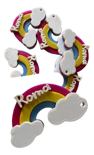 Llaveros Arcoiris X 30 Nombre Roma Unicamente