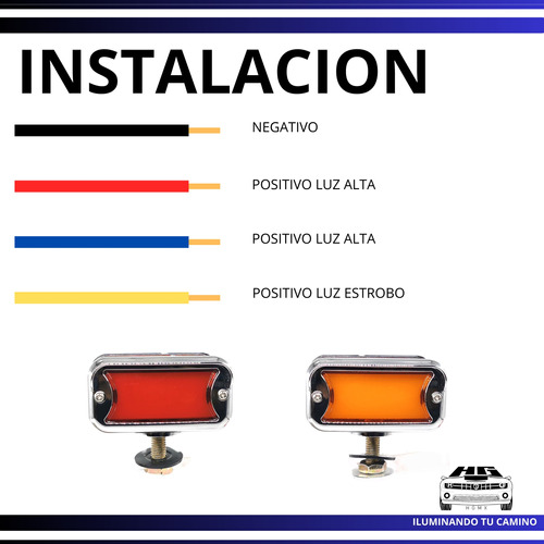 Plafon Direccional Mini Led Gel Rojo/ambar Estrobo 12 / 24v Foto 3