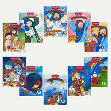 Kit 10 Livros Infantis De Histórias Bíblicas Do Povo De Deus Coleção Completa Mini Livros Para Crianças Livrinhos