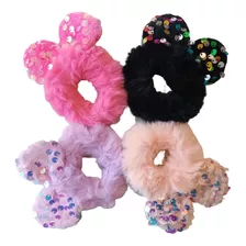 Colitas De Pelo Niña Moño Nena Peluche C/ojeritas Pack X 4